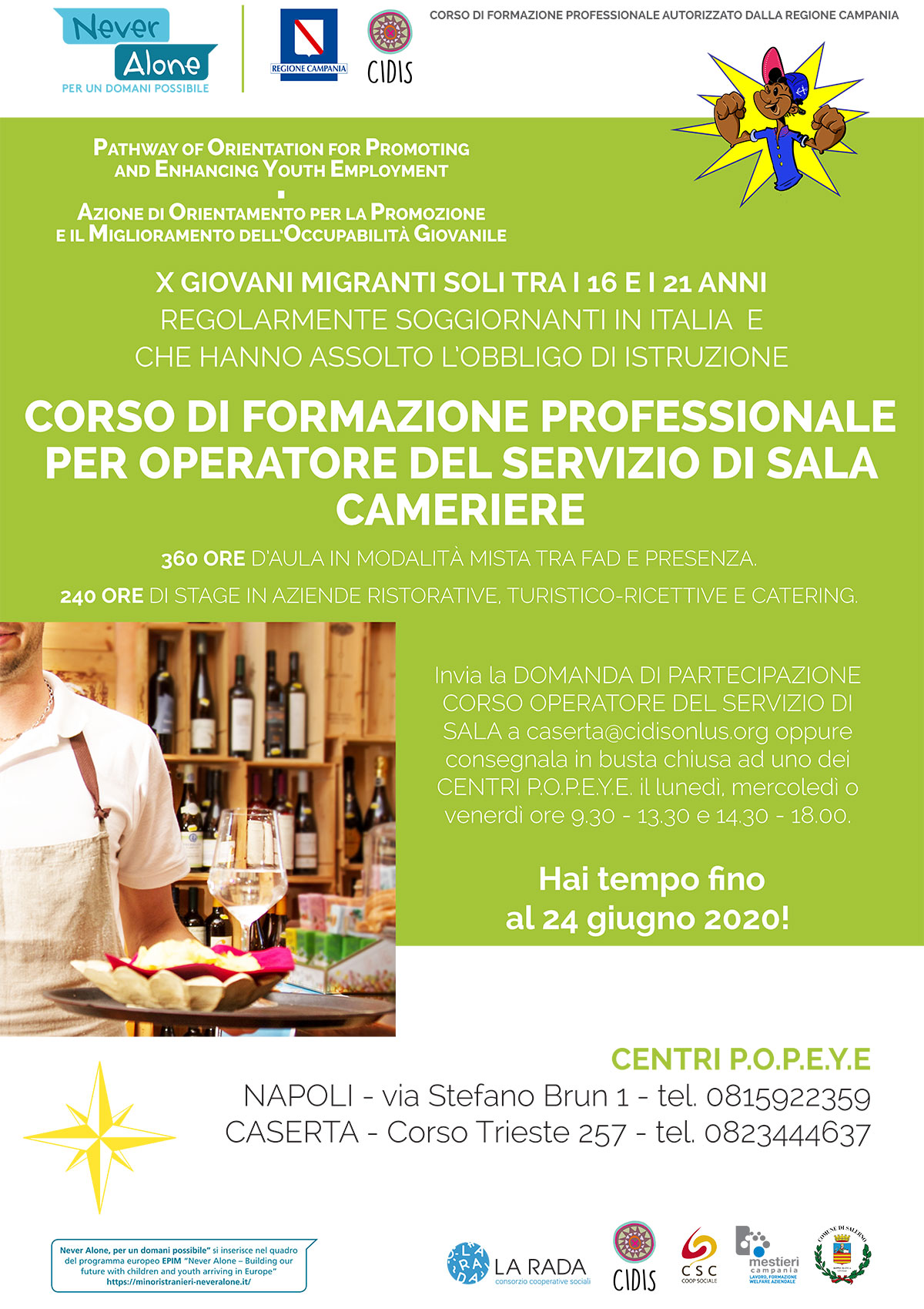 Corso Di Formazione Professionale Nel Settore Della Ristorazione E Del Turismo – Iscrizioni Prorogate Al 1 Luglio | Cidis Onlus ~ Diritti E Pari Opportunità Alla Popolazione Immigrata 1699_x_1200_jpg