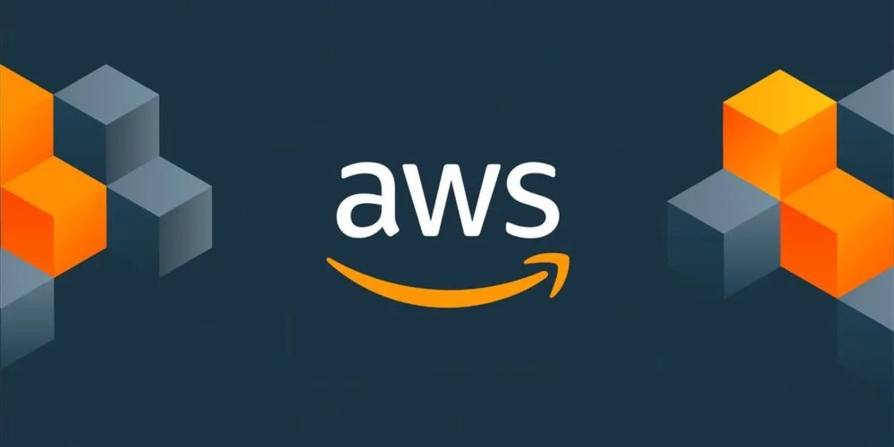 AWS cloud computing architecture diagram showing key services like EC2, S3, Lambda, and VPC interconnected in a modern tech environment