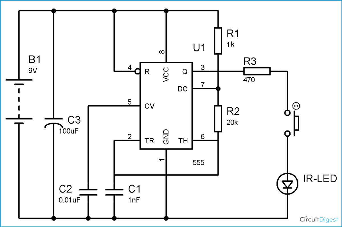 Ir Transmitter And Receiver Circuit Diagram