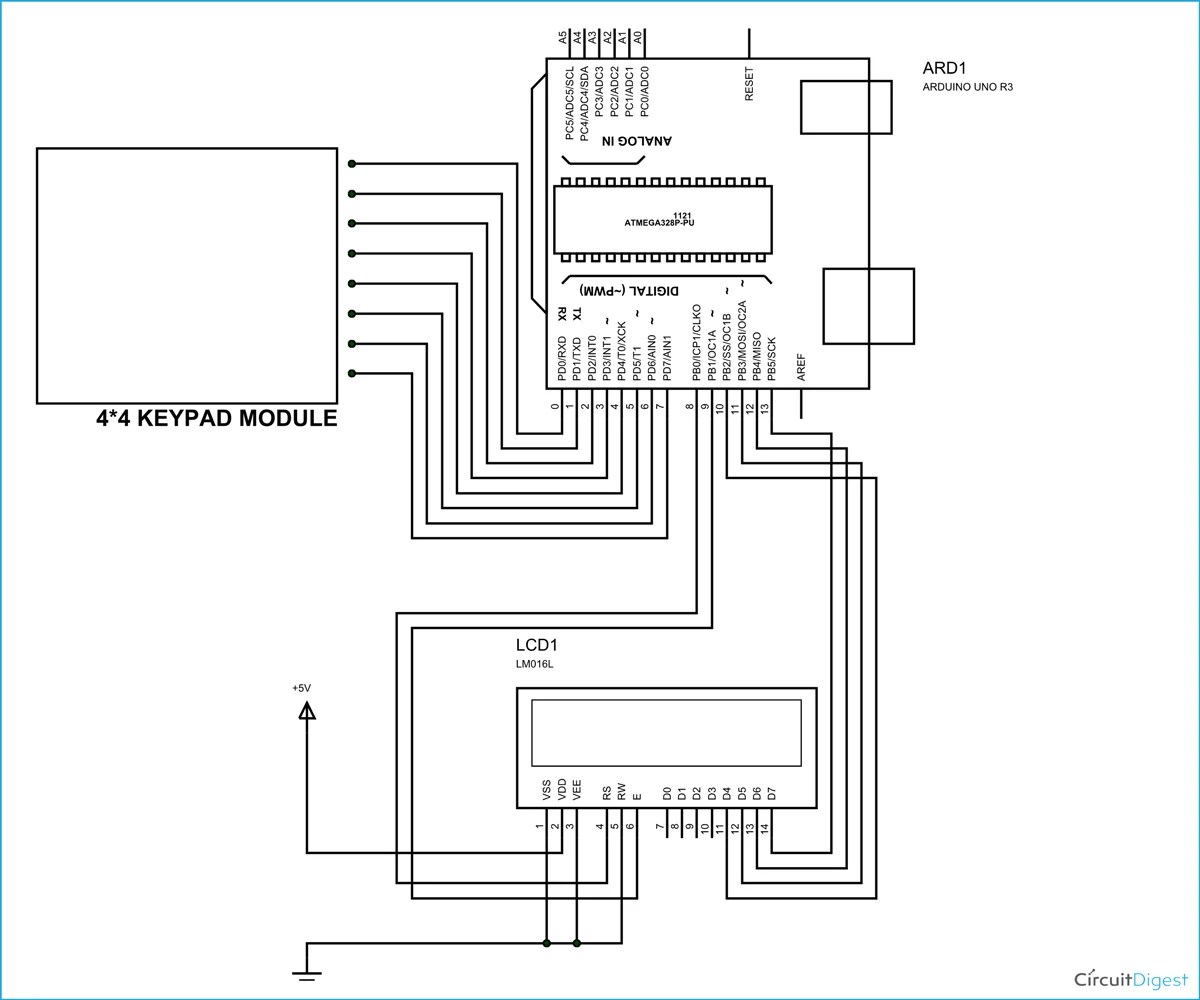 Arduino Keypad Wiring Diagram