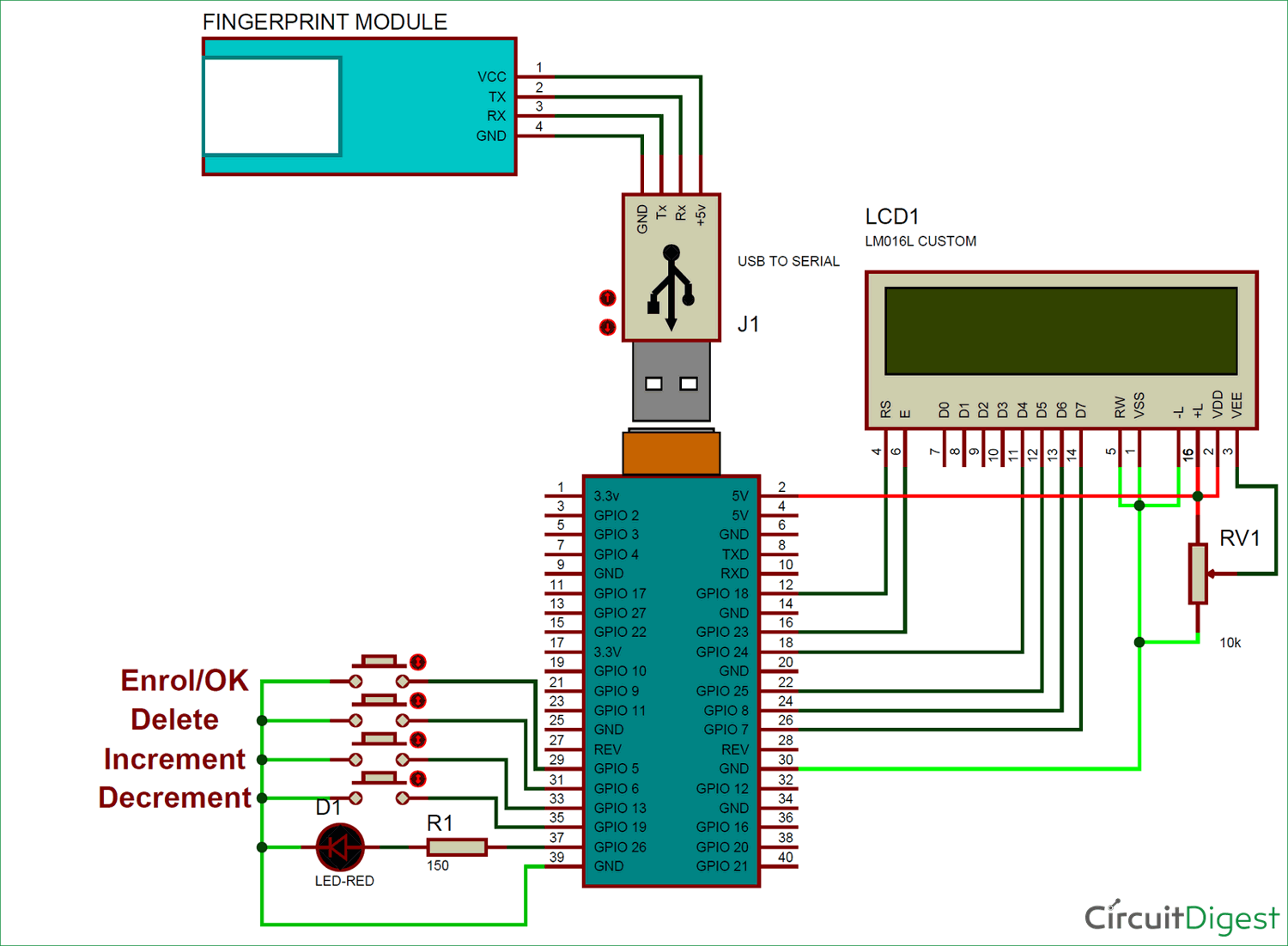 Circuit Diagram For Fingerprint Sensor - Circuit Diagram