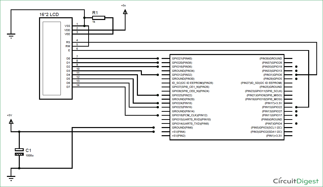 Lcd Display Circuit Diagram - Circuit Diagram