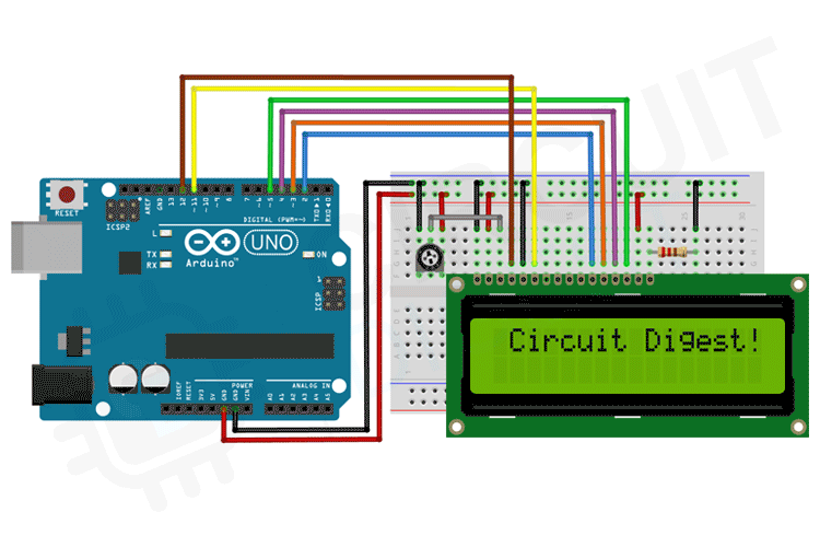 16x2 Lcd Pinout Diagram Interfacing With Arduino Lcdlcd