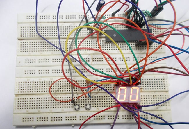 3 Digit Counter Circuit With 7 Segment Display