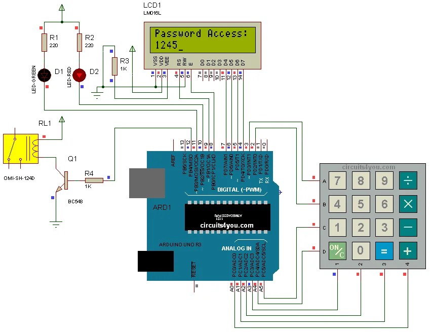 electronic number lock circuit diagram Circuit Diagram