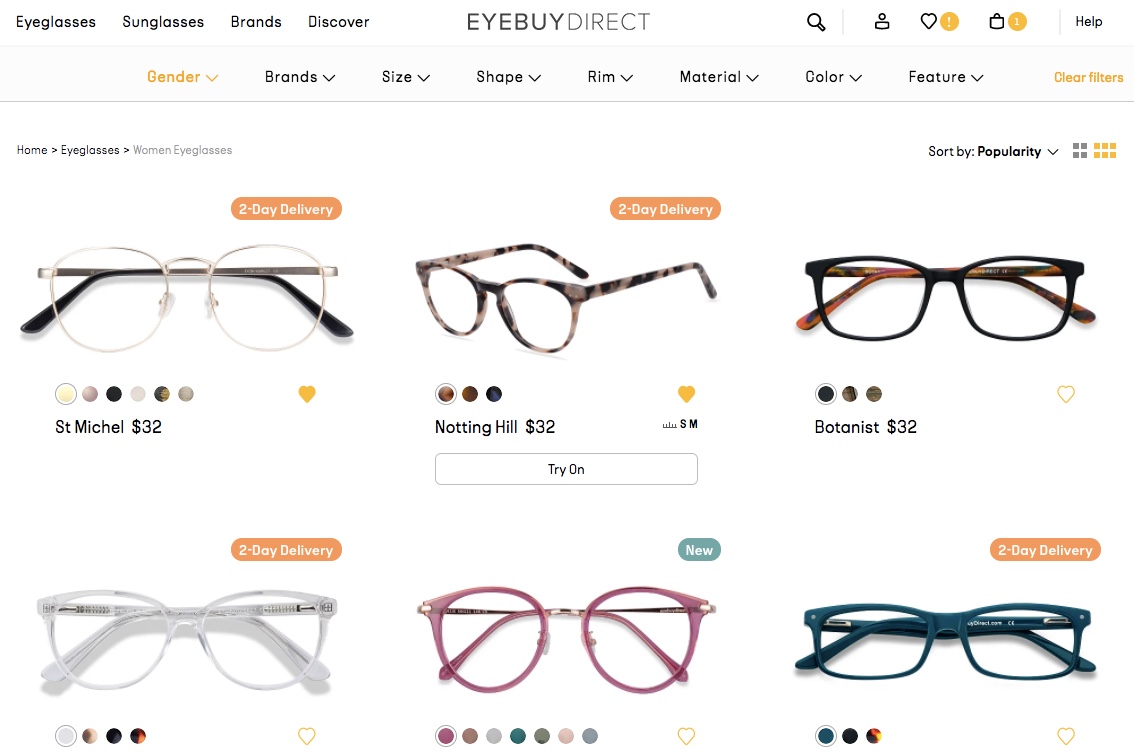 next day delivery glasses