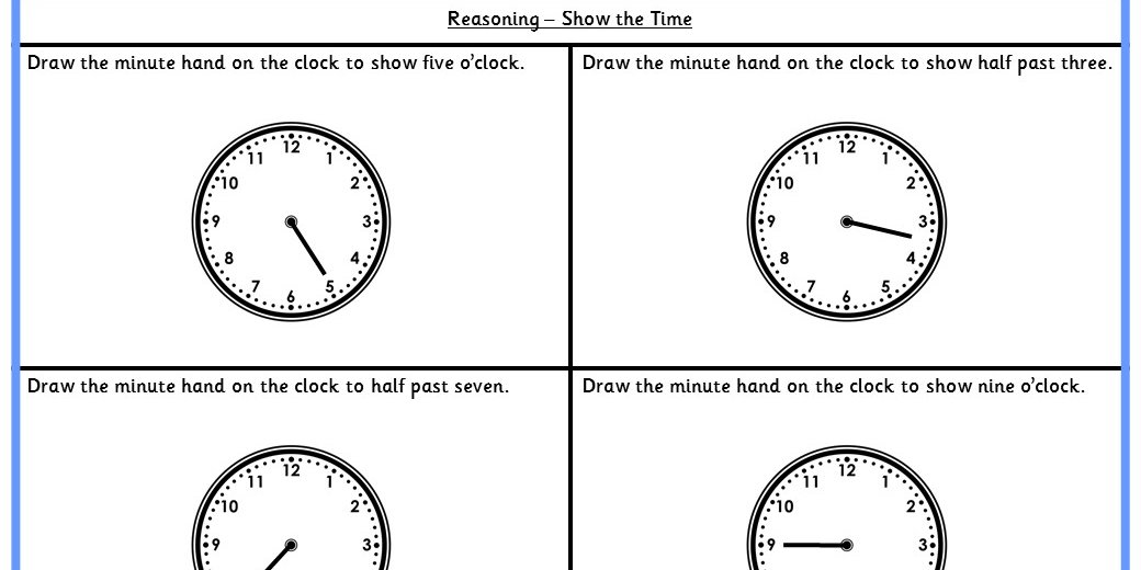 show the time ks1 reasoning test practice classroom secrets
