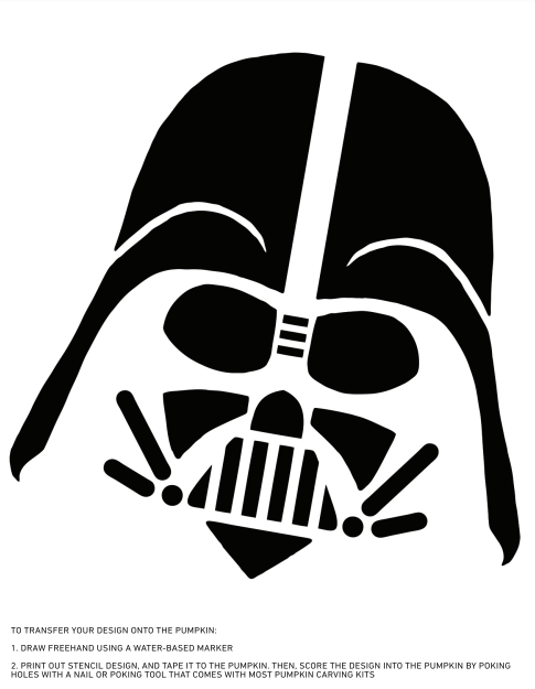 free darth vader pumpkin carving stencil classy mommy