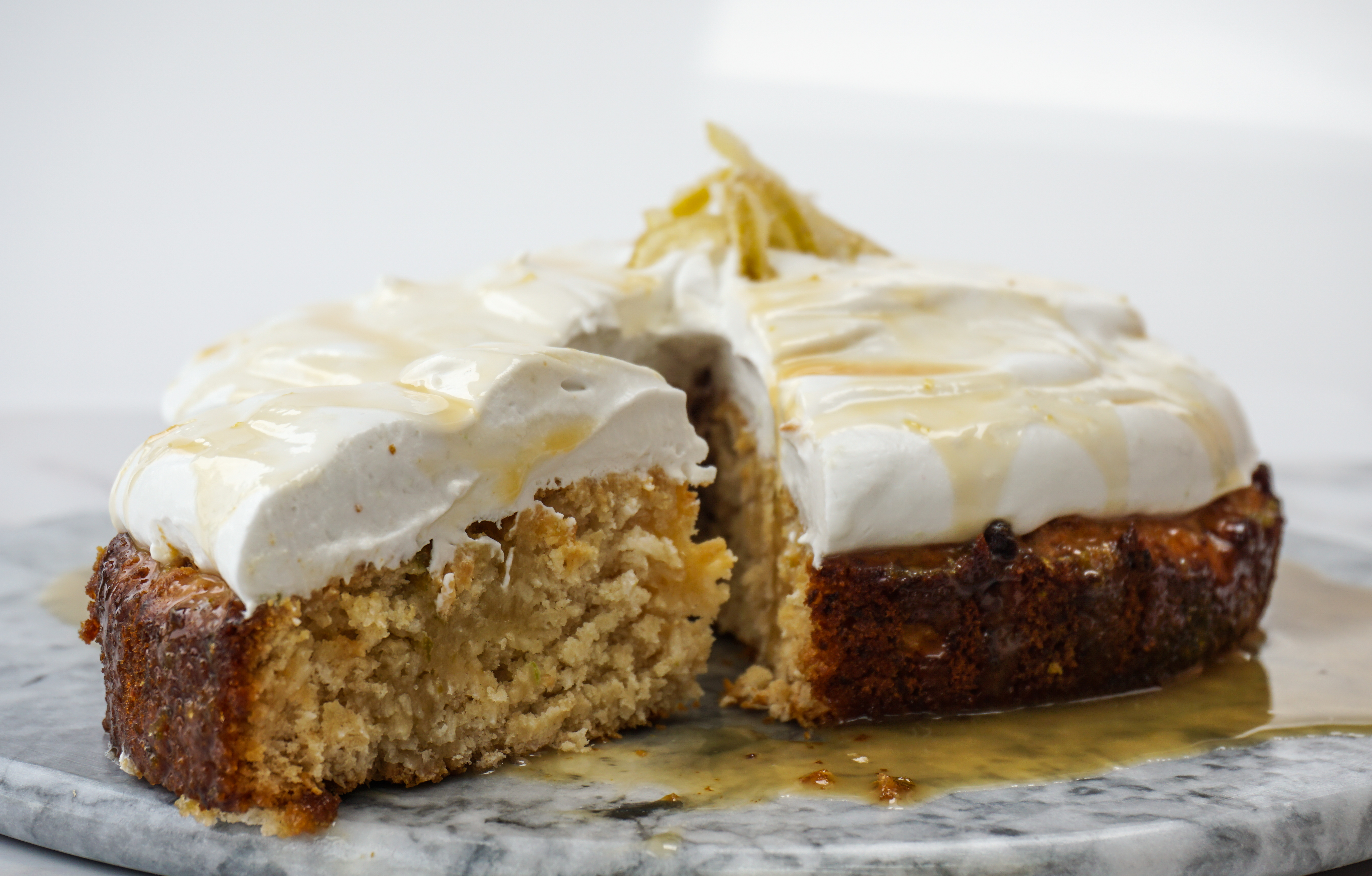 coconut, honey & lime cake