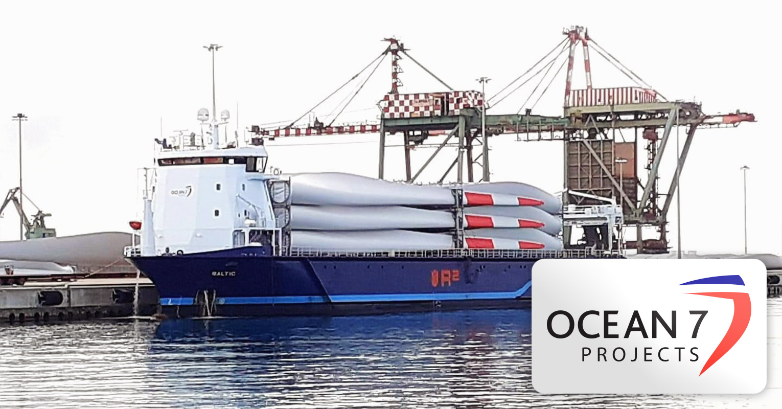 Ocean7 Projects MV BALTIC Pictured with a Full Load of Windturbine ...