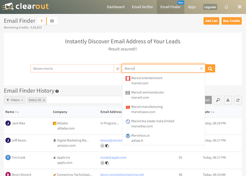 It's a free unlimited lead generation solution to find email addresses and company contact . Clearout Email Finder Free Pre Verified B2b Email Search
