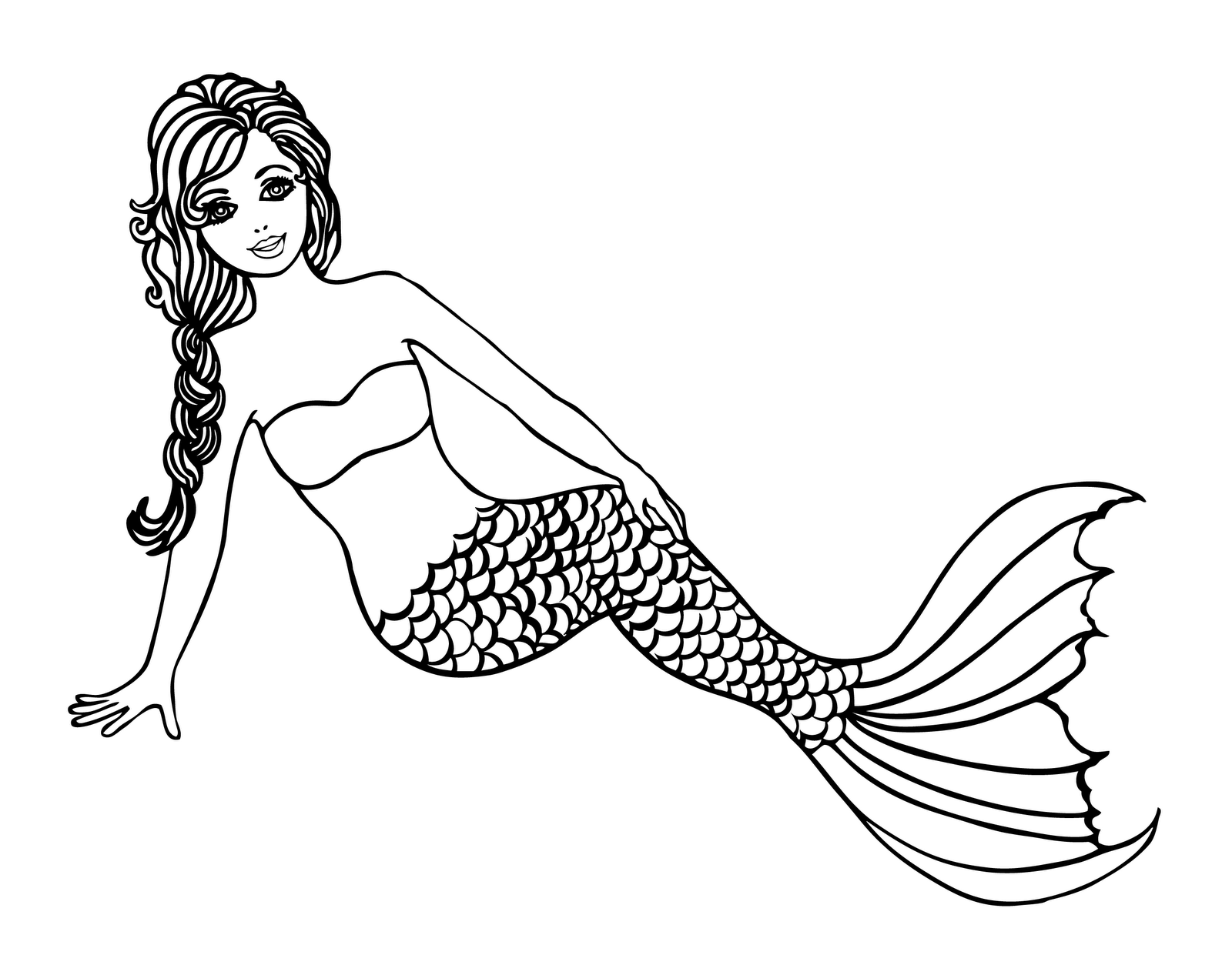 pretty mermaid coloring pages clip art library