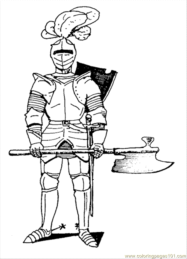 Knight ready to fight with ax in hand coloring page. Free Knights Coloring Page Download Free Knights Coloring Page Png Images Free Cliparts On Clipart Library