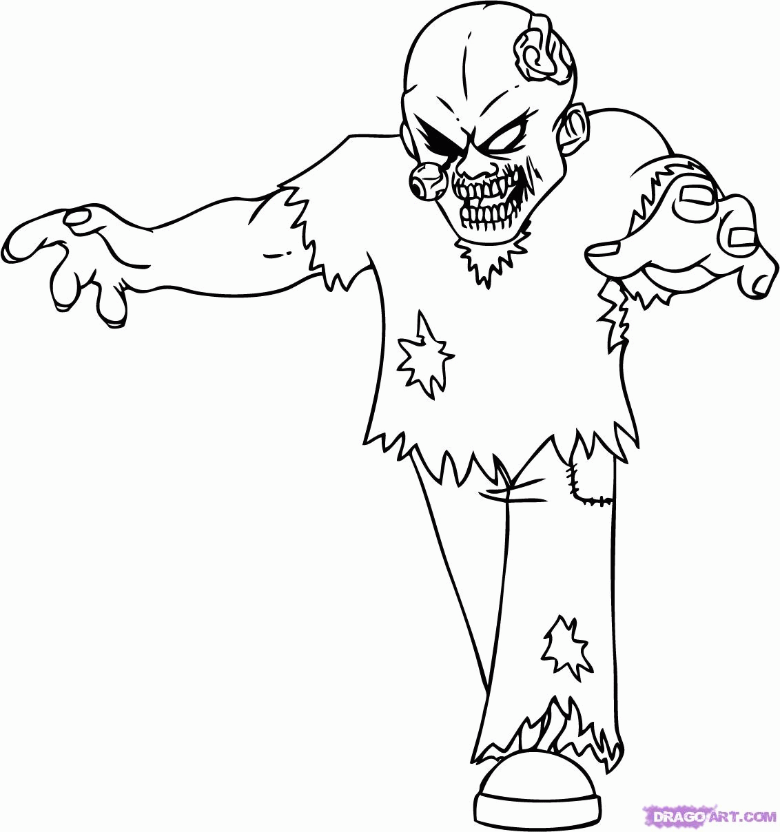 Every grave represents the end of a life. Cartoon Zombie Drawing Easy Clip Art Library