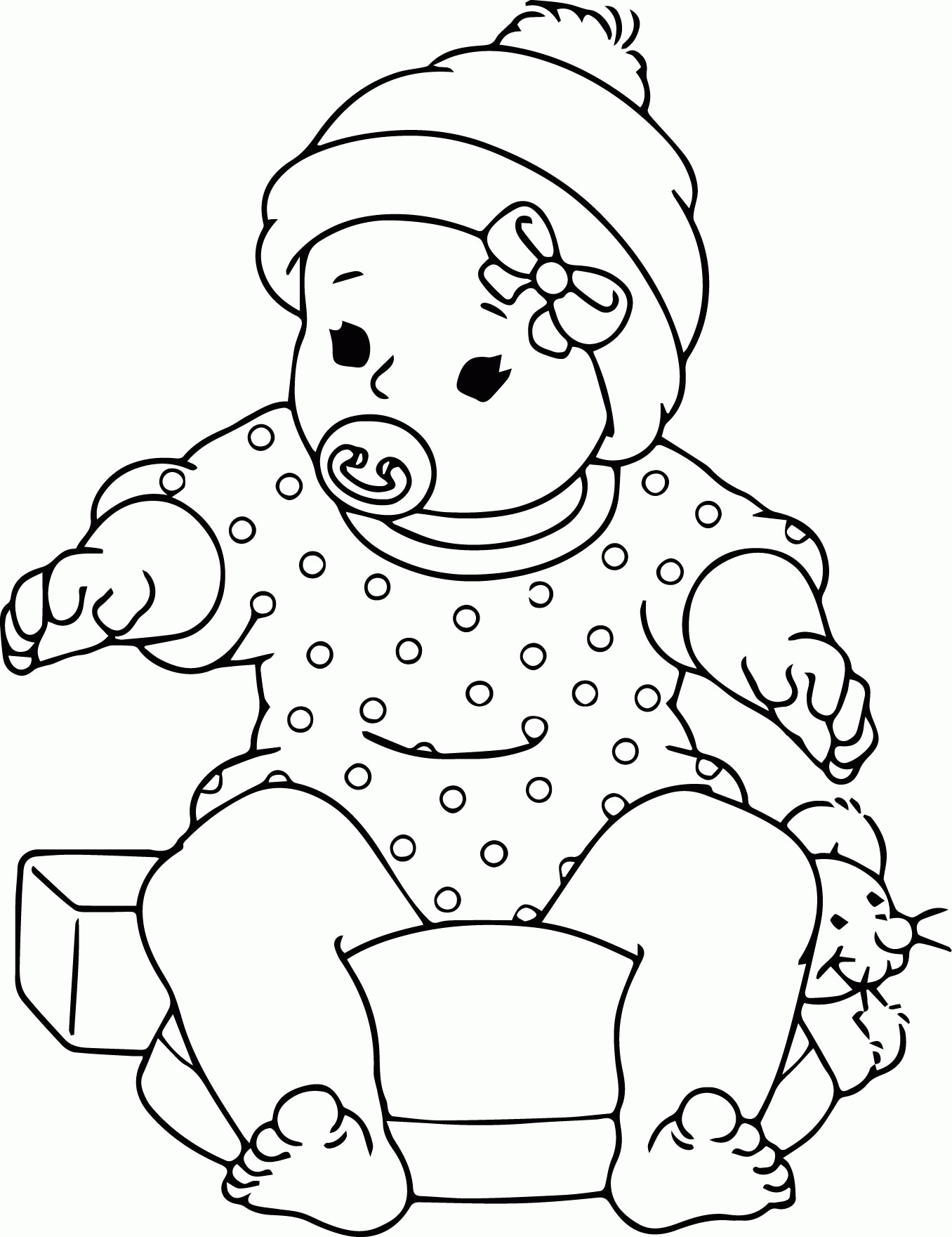 Free printable of babies coloring pages are a fun way for kids of all ages to develop creativity, focus, motor skills and color recognition. Baby Coloring Pages Clip Art Library