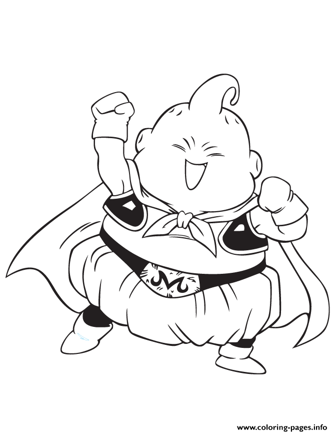 Start with the shape of his head and then draw in . Free Dbz Super Buu Coloring Pages Download Free Dbz Super Buu Coloring Pages Png Images Free Cliparts On Clipart Library