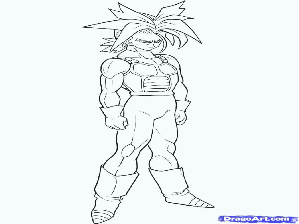 Trunks Super Saiyan Outline - Clip Art Library 768_x_1024_gif