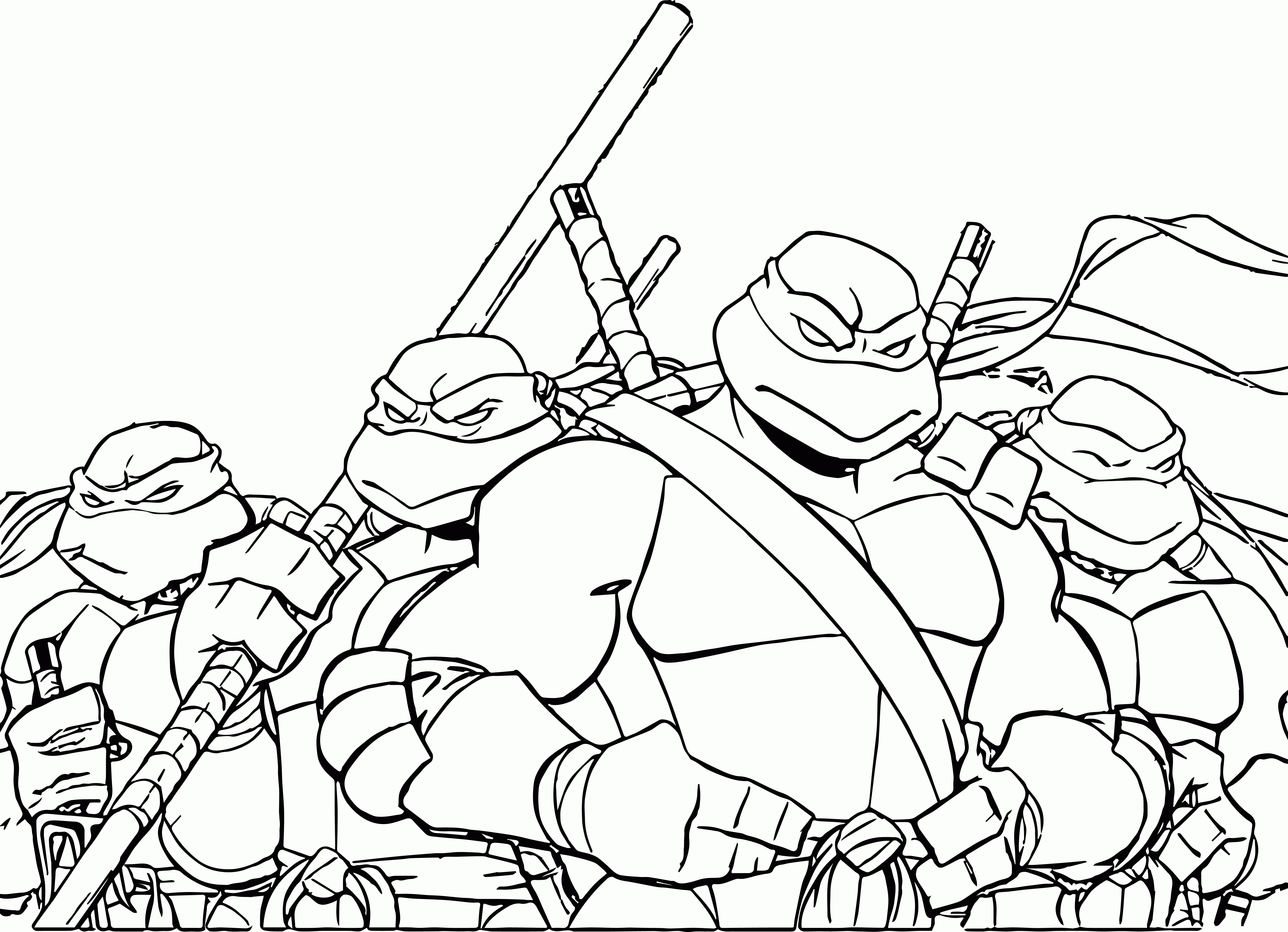 printable ninja turtles colouring pages clip art library