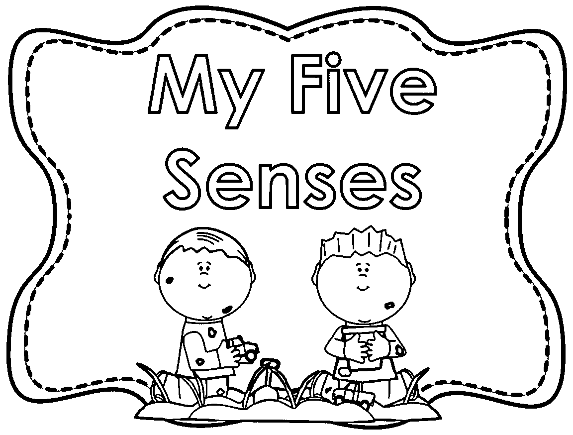 coloring and activity books for all ages: Five Senses For Coloring Clip Art Library