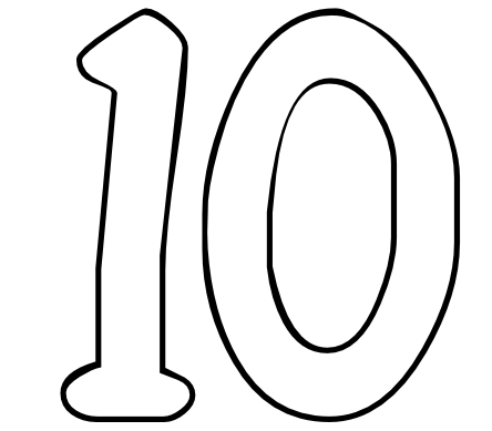 ten number clipart black and white clip art library