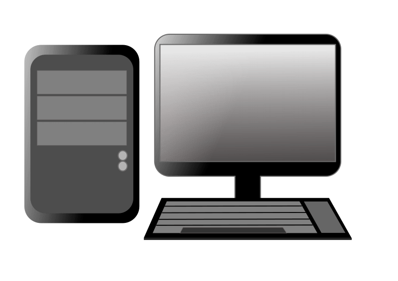 A computer designed to fit comfortably on top of a desk, typically with the monitor sitting on top of the computer. clip art computer workstation computer - Clip Art Library