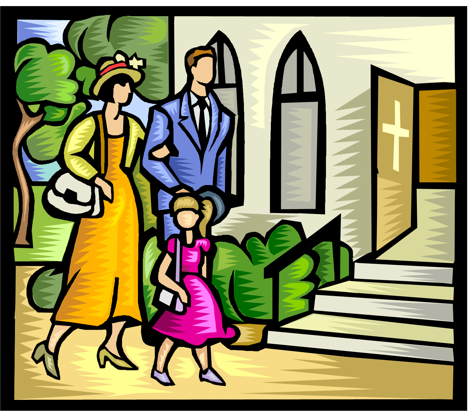 Download this image for free in hd resolution the choice download button below. Family Going To Church Clip Art Library