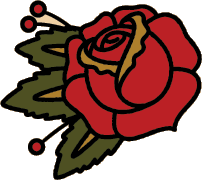 Traditional Rose Tattoo Transparent Background - Clip Art Library