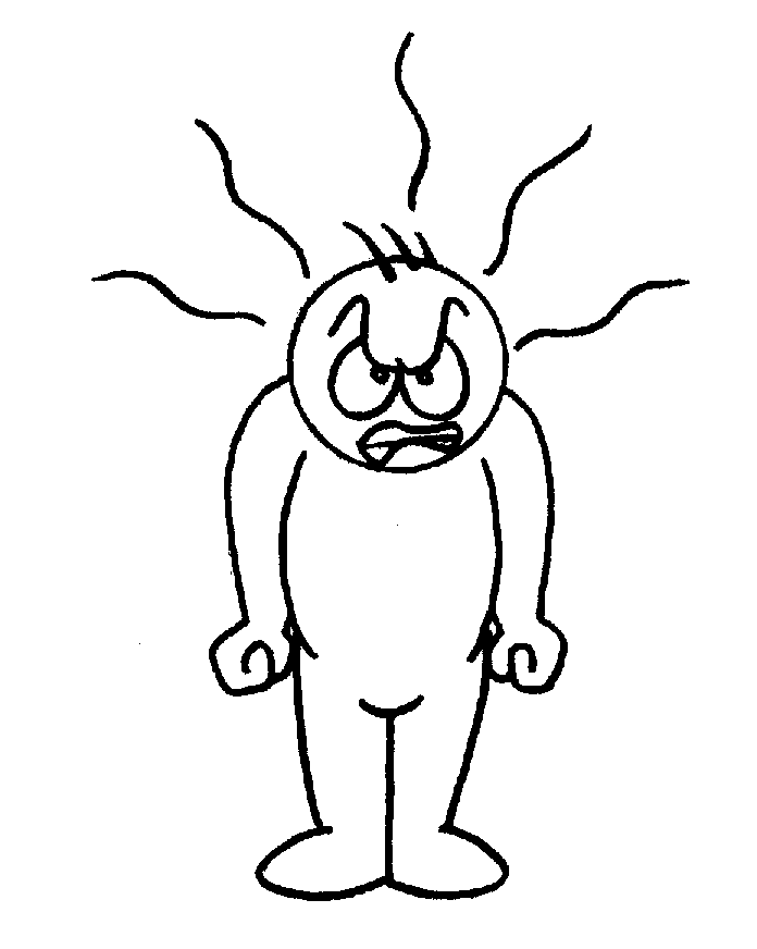 Drawing it too big, can make it look like the character isn't phased at all . Angry Person Drawing Easy Clip Art Library
