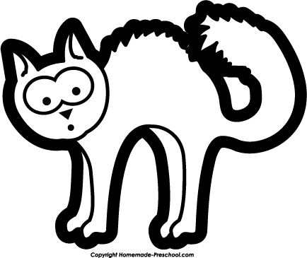 A free black and white halloween cat clip art image for teachers, classroom lessons and activities, web pages, . Free Scared Cat Picture Download Free Scared Cat Picture Png Images Free Cliparts On Clipart Library