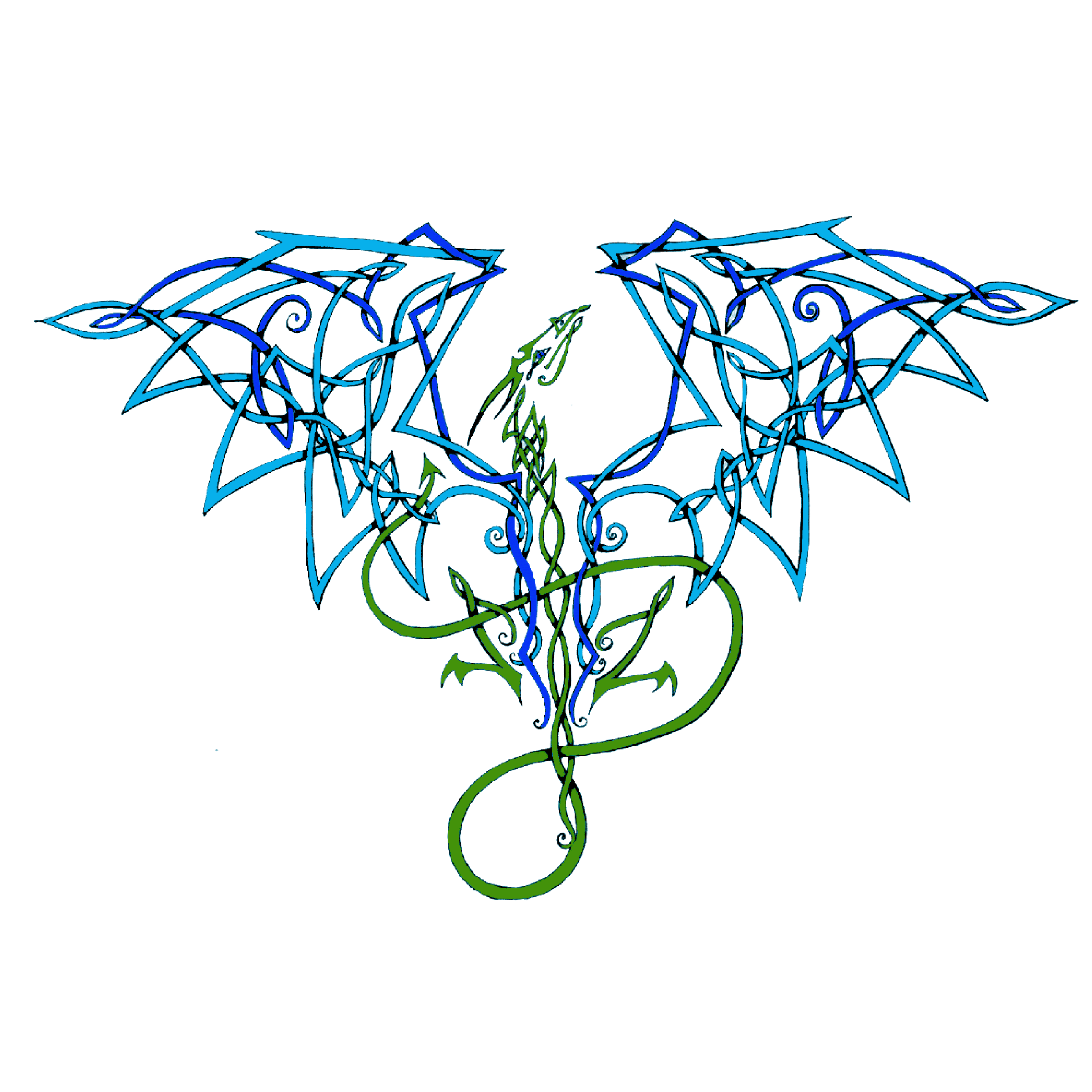 Celtic Knot Dragon Tattoos Designs - Clip Art Library 2400_x_2400_png