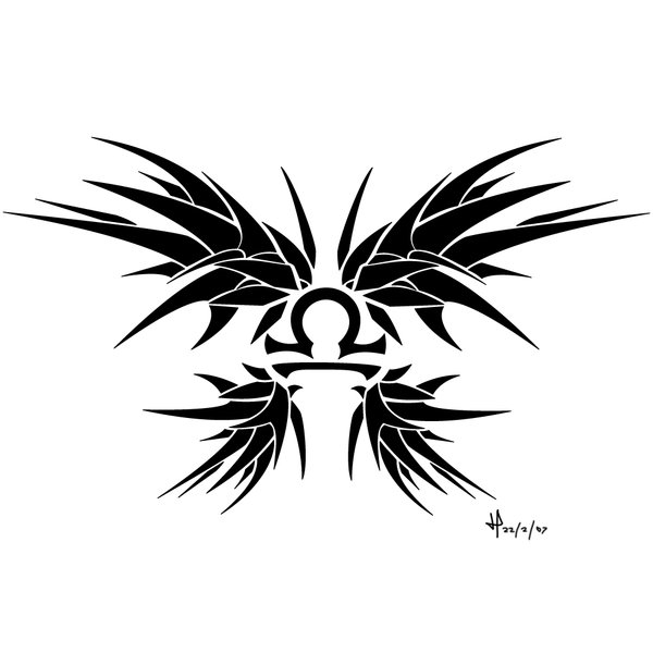Tribal Libra Tattoo Design - Clip Art Library 600_x_600_jpg