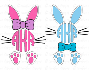 Compatible with silhouette, cricut and other cutting machines and more. Bunny Monogram Svg Free Clip Art Library