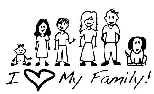 52 family clipart black and white vector / images. Love My Family Clipart Black And White Clip Art Library