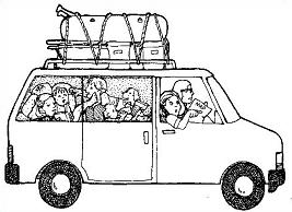 Coworking abstract concept vector illustration. People In A Van Clip Art Library