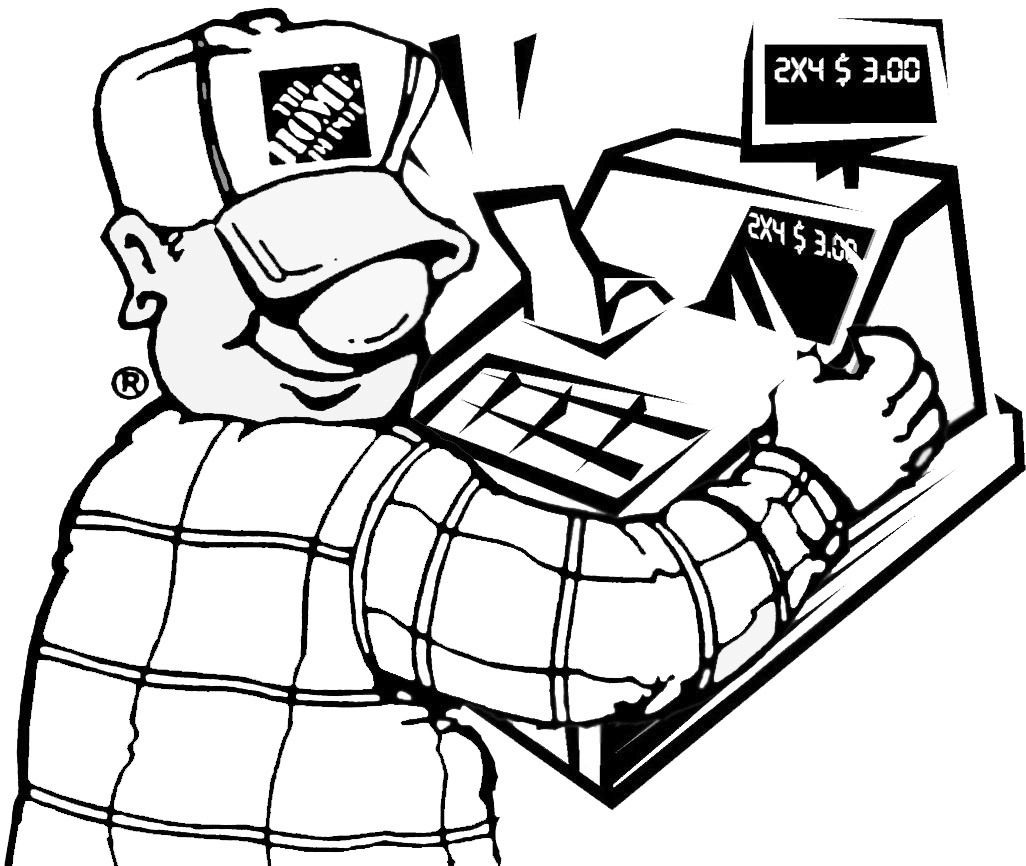 Cashier Home Depot Homer Clip Art Library
