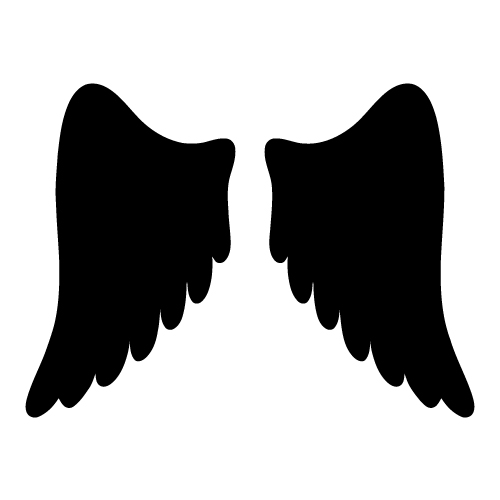 These are released under creative. Silhouette Angel Wings Clip Art Clip Art Library