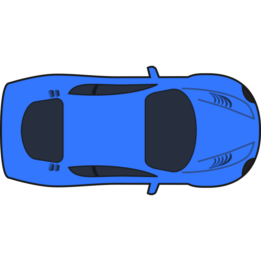 Car Top Down View Clip Art Library