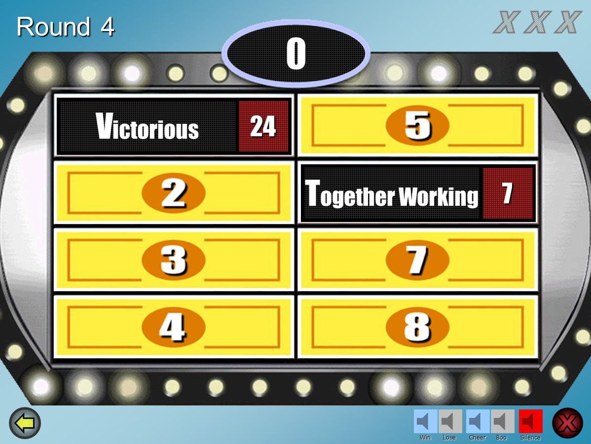 Back page of 4 next. Powerpoint Family Feud Template Clip Art Library