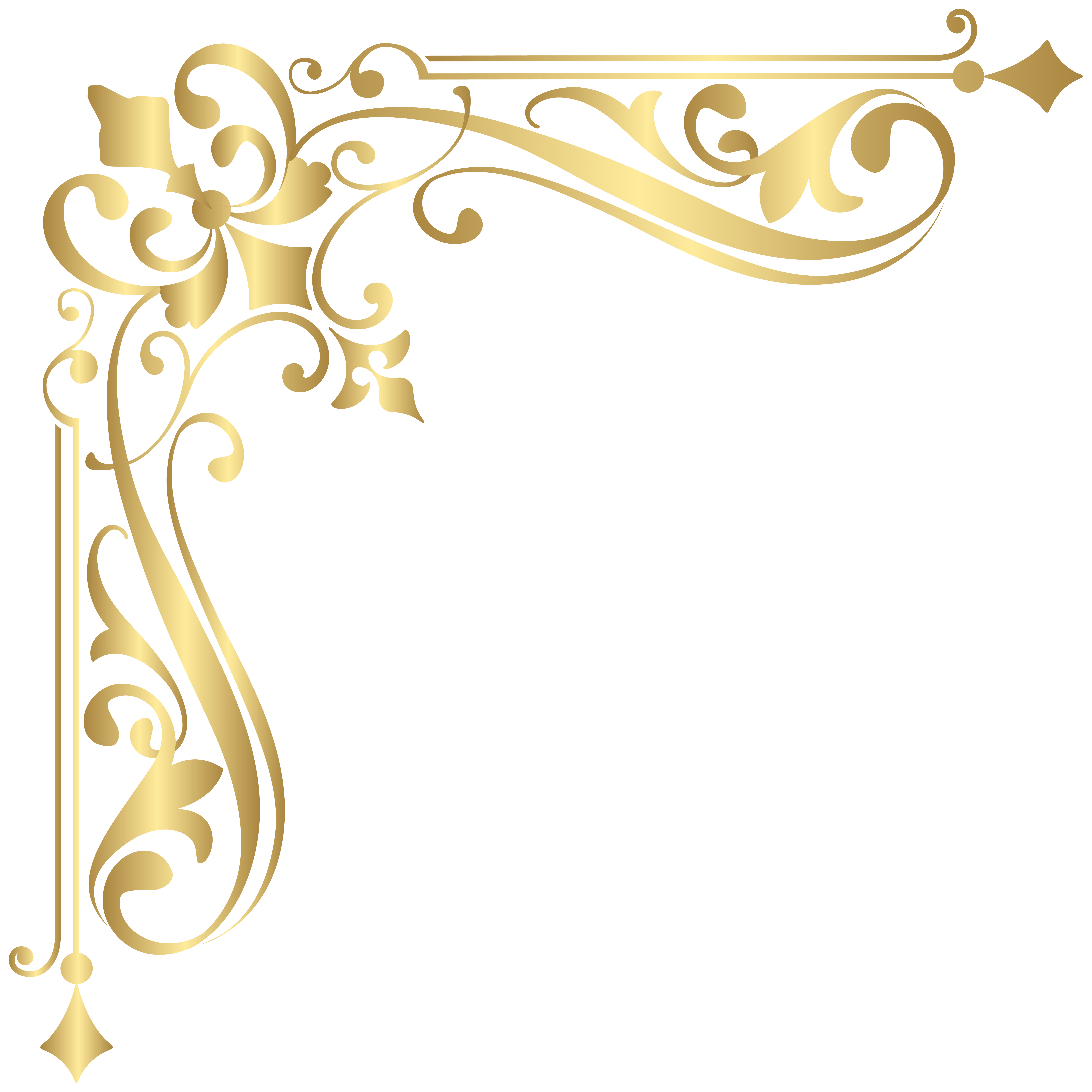 Royal Gold Corner Border Png Novocom Top