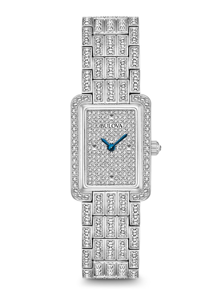 Tfx by bulova ladies' corporate collection silver bracelet watch. Bulova Womens Crystal Watch 96L244 | Clock Doctor