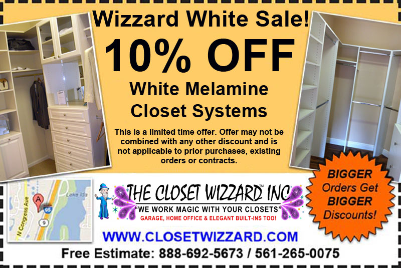 Closet Sales & Specials Closet Wizzard Closet Wizzard