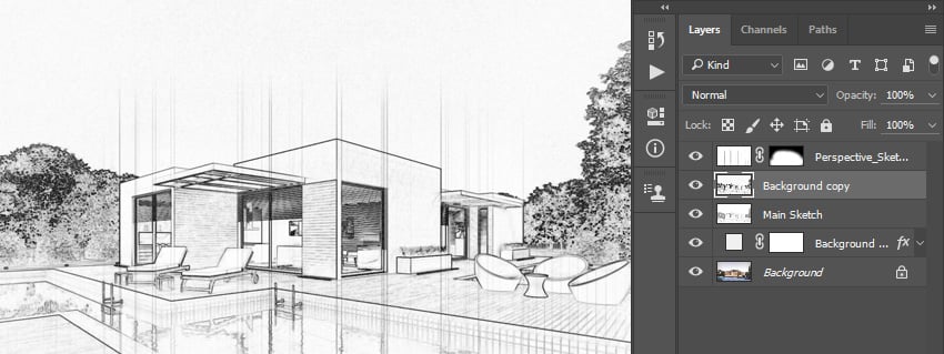 Identifikasi dan perbaikan gambar sketsa/draft. Cara Membuat Efek Arsitektur Sketsa Di Adobe Photoshop