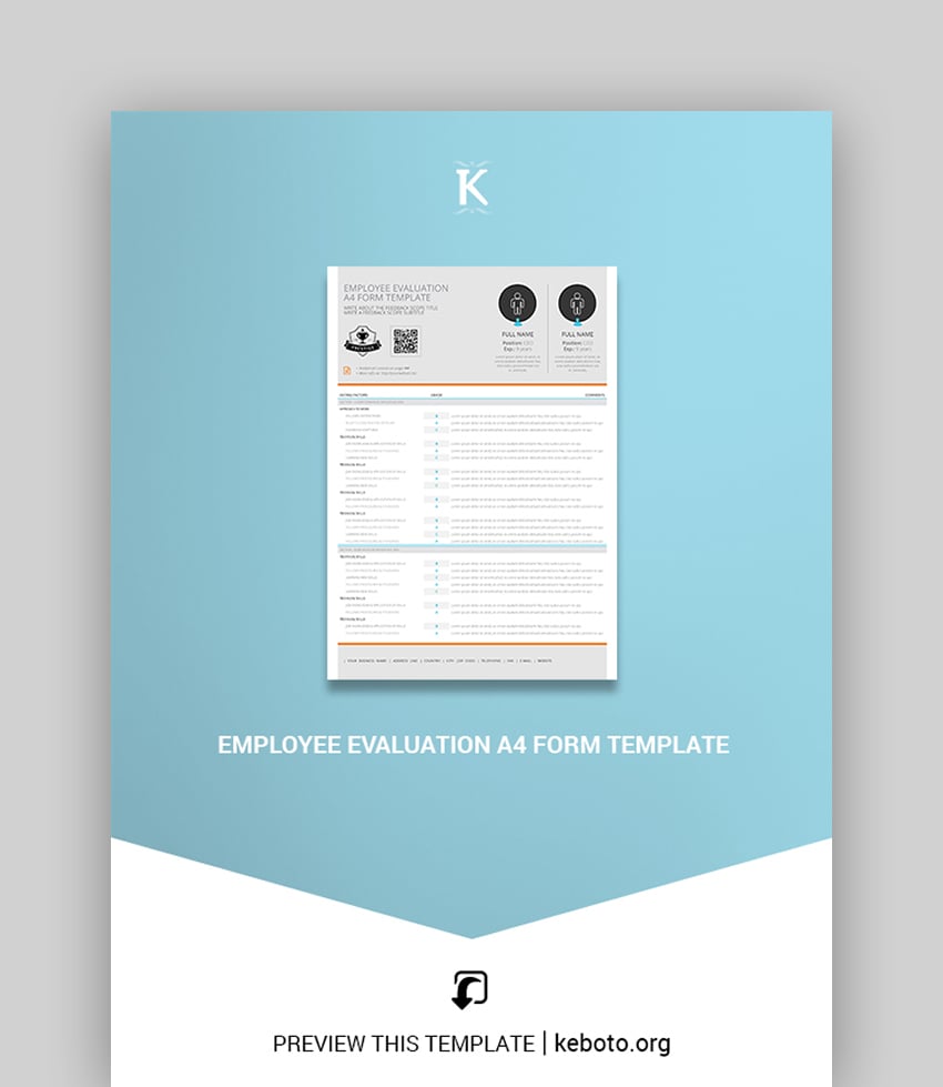20 best free employee evaluation form templates in word 2022