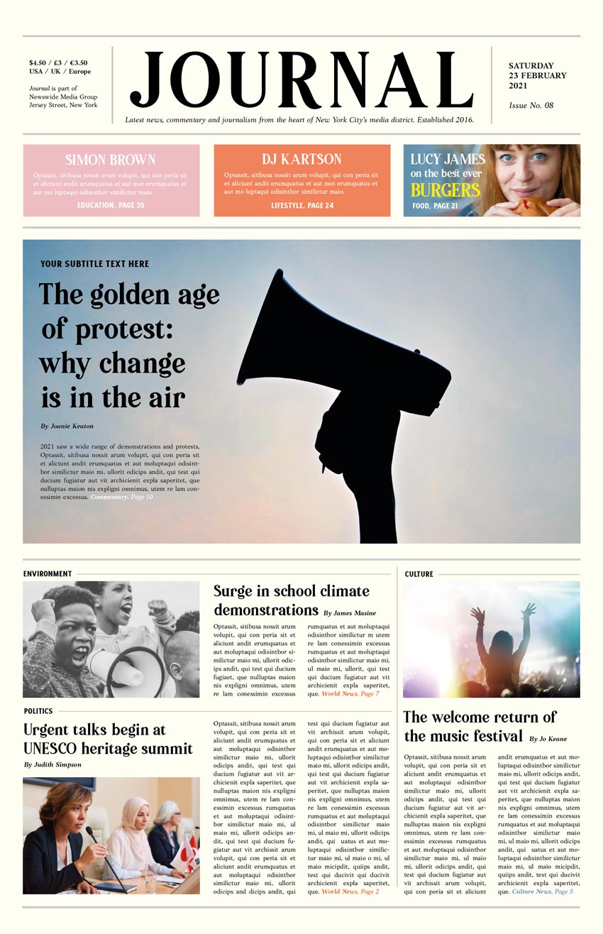 How To Make A Newspaper Template In Indesign