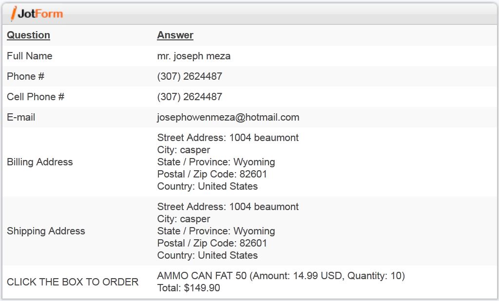How to remove the street address,city,state,zip code and country from my  jotform reply email