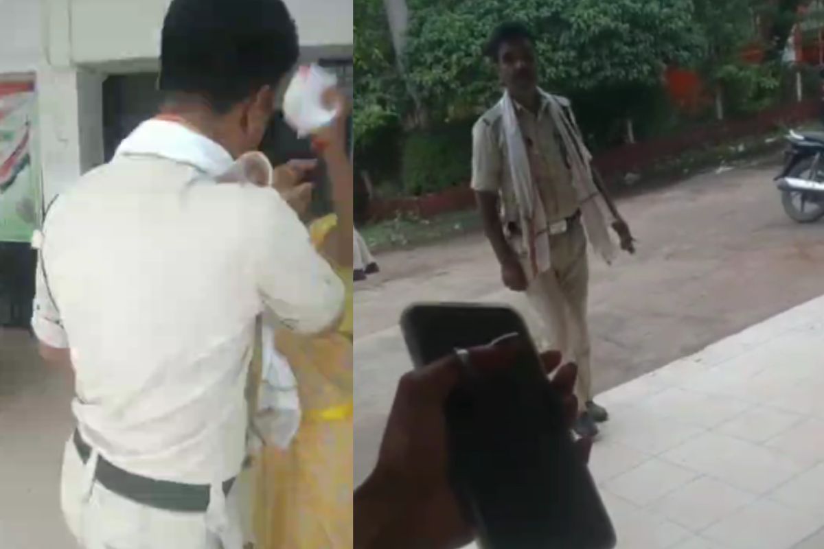 कॉन्स्टेबल ने थाने में बुजुर्ग महिला को जड़ा थप्पड़, एसपी ने किया निलंबित | mp news Constable slapped elderly woman at police station, SP suspended him