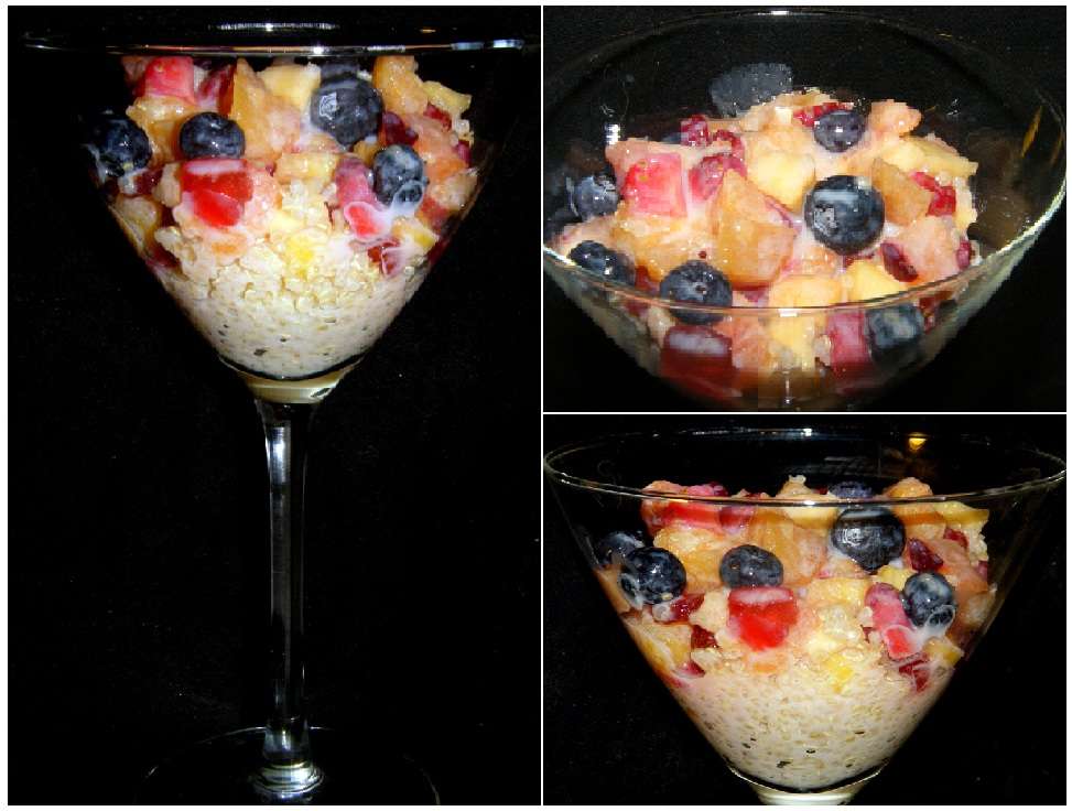 Preparación de la macedonia de frutas. Postre de frutas y quÃ­noa, receta paso a paso | Cocina y