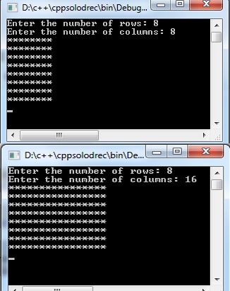 C++ program for rectangle and square star pattern - Codeforcoding