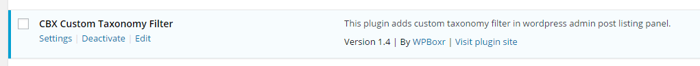 As of wordpress 4.6.1, here's the array that's returned (to add to leo's helpful note above). Custom Taxonomy Filter in WordPress Admin Post Listing | Codeboxr