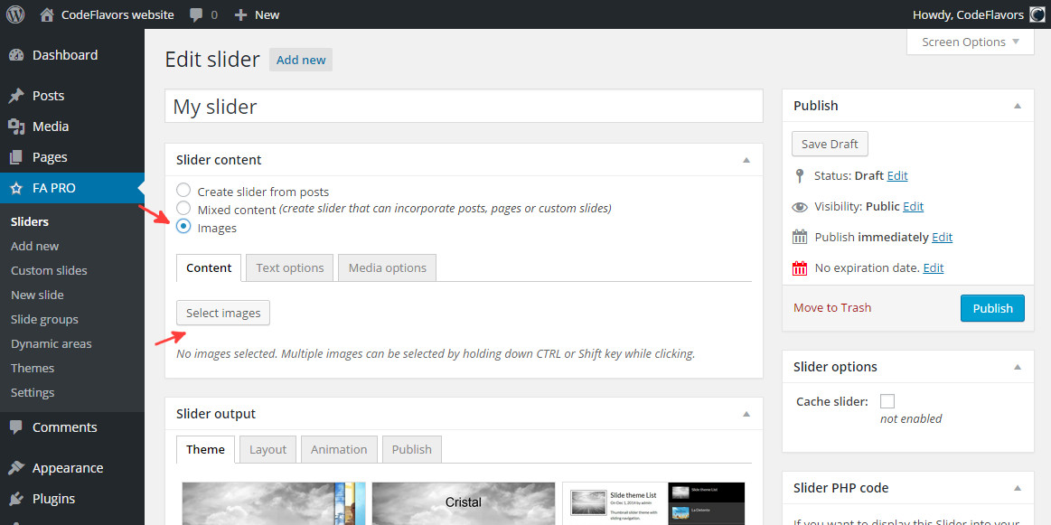 Gallery with thumbnail slider(gwts) is a very nifty responsive gallery plugin that helps you put images and slideshows wherever you need. Create your first WordPress slider using plugin Featured Articles PRO